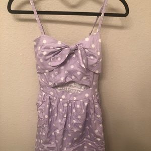 ON HOLD Bonne Chance Purple Polka Dot Dress